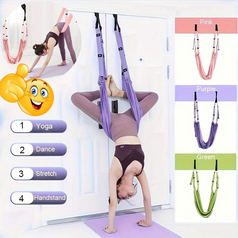 Pilates Yoga Aerial - حبل تعليق لليوجا الهوائية وحزام مطاطي