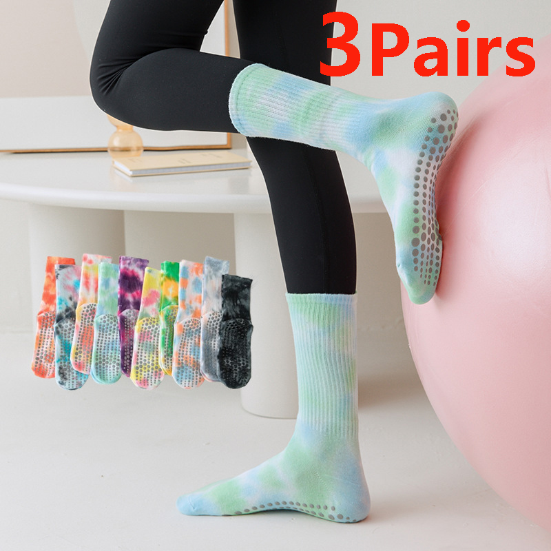 Youtube Yoga Pilates - 3 أزواج من جوارب اليوغا المتدرجة