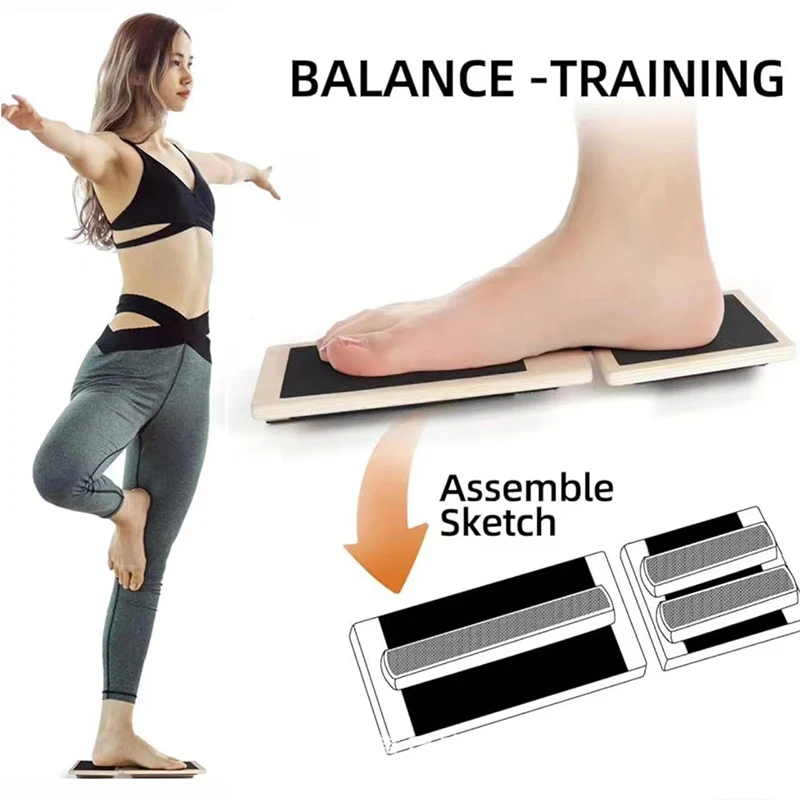 Pilates Yoga Shoes - لوح توازن خشبي لمدرب القدم الواحد