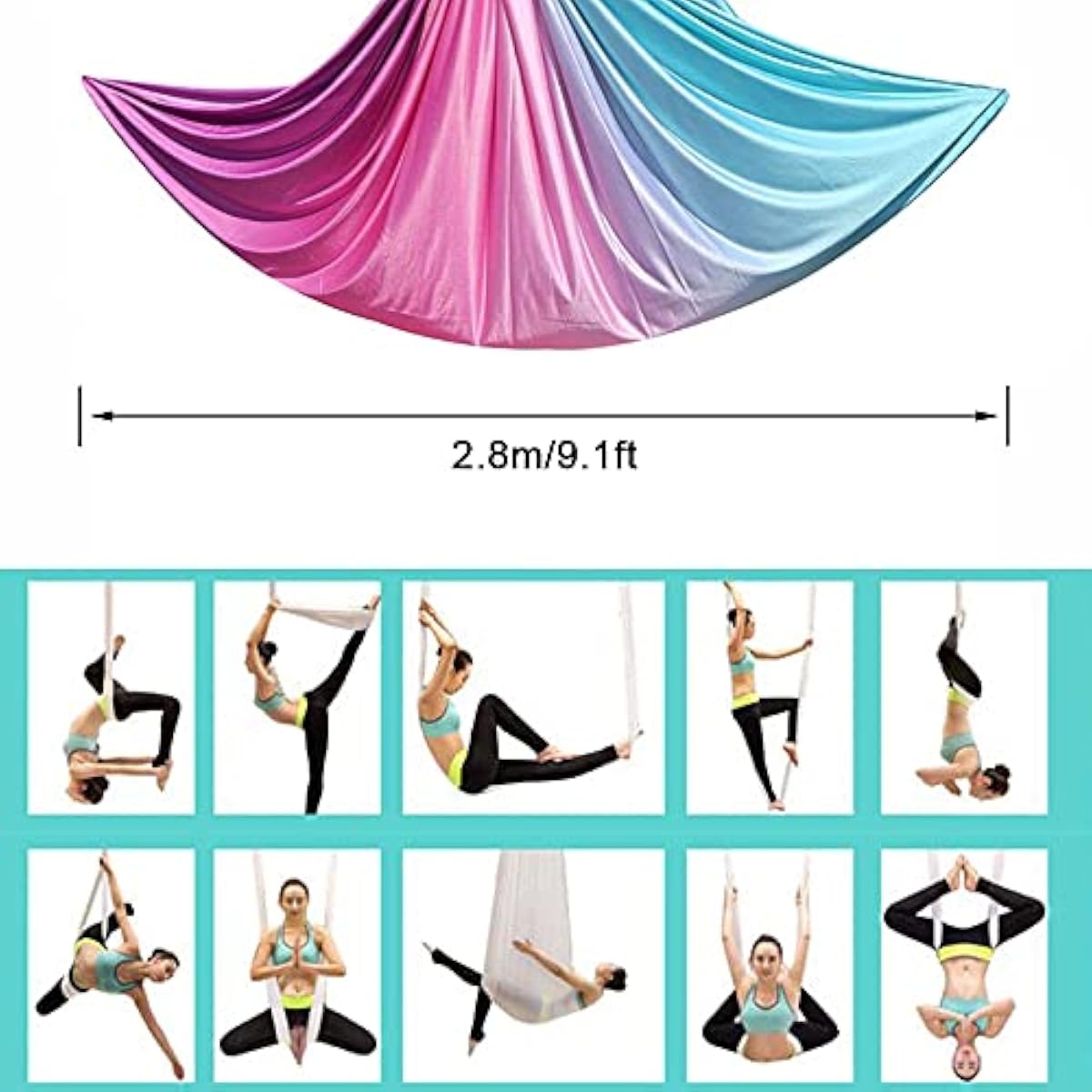 أرجوحة يوغا هوائية 5م × 2.8م م - مراجعة Pilates Yoga Aerial وسعره