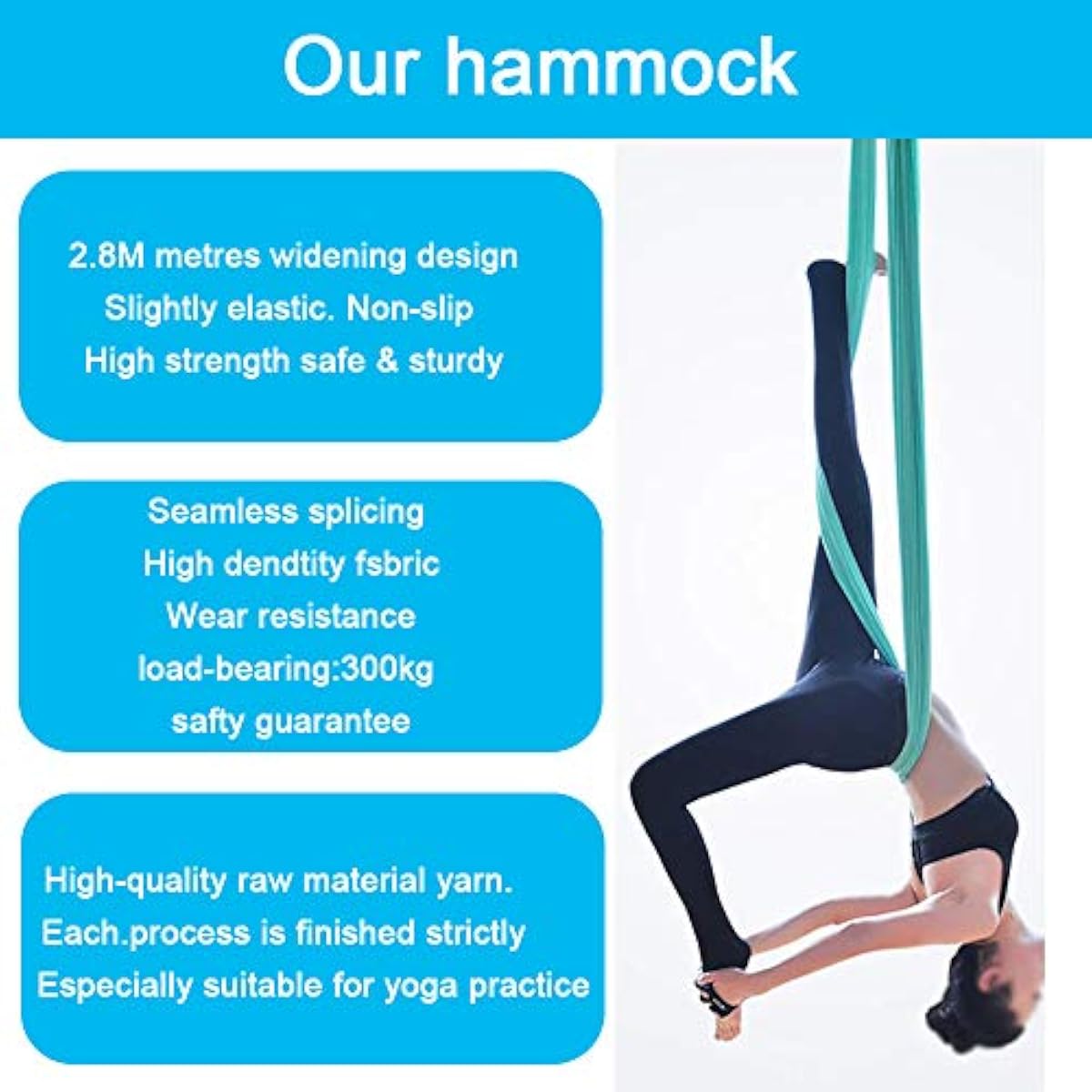 أرجوحة يوغا هوائية 5م × 2.8م م - مراجعة Pilates Yoga Aerial وسعره